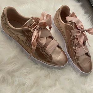 Size 4.5 uk rose gold Puma sneakers